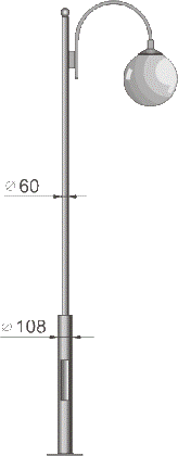 Стальной фонарный столб Т-19